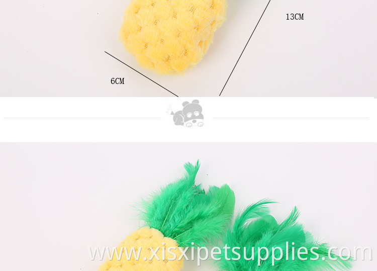 wholesale pineapple Pet throwing toy catnip plush cat toy